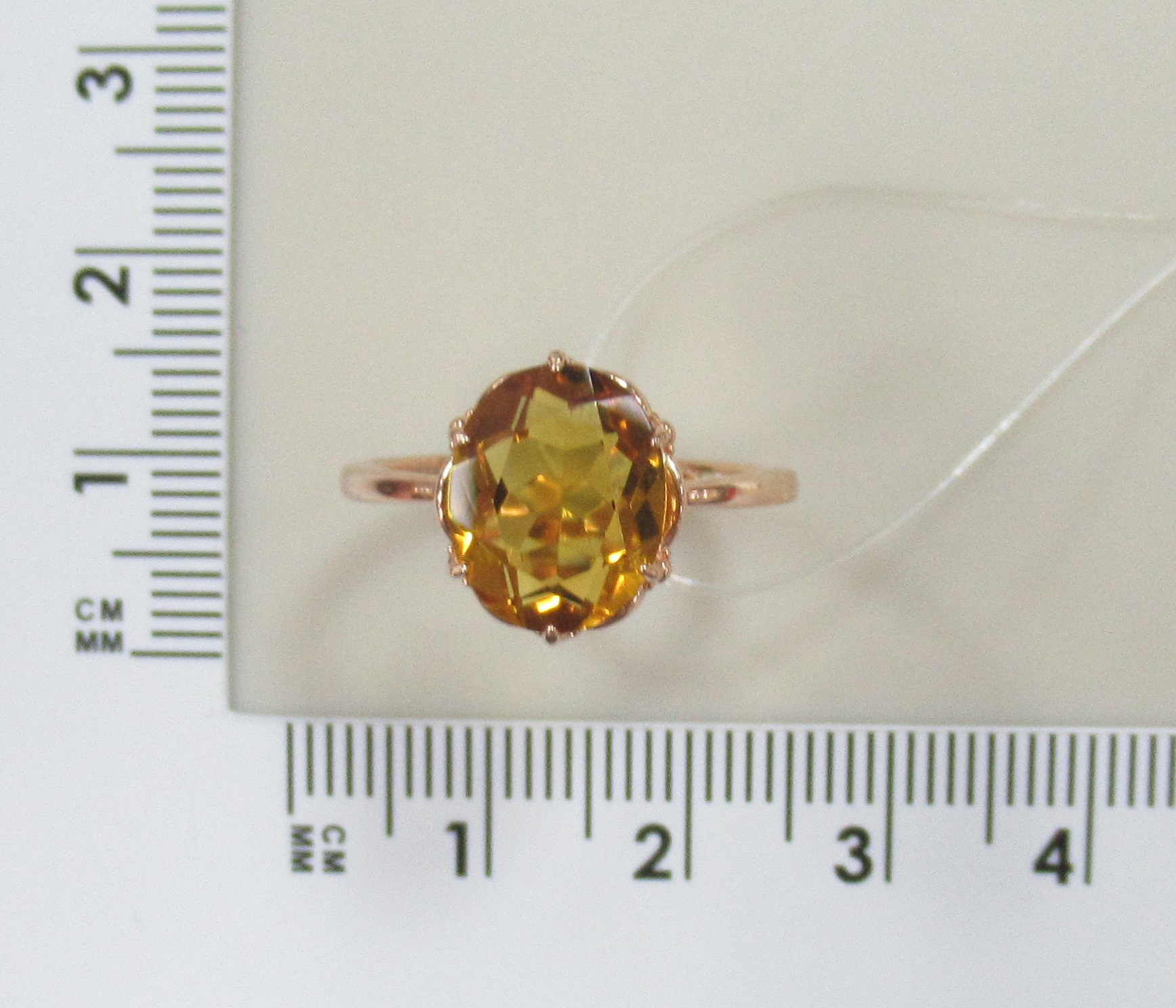 Серебряное кольцо с цитрином